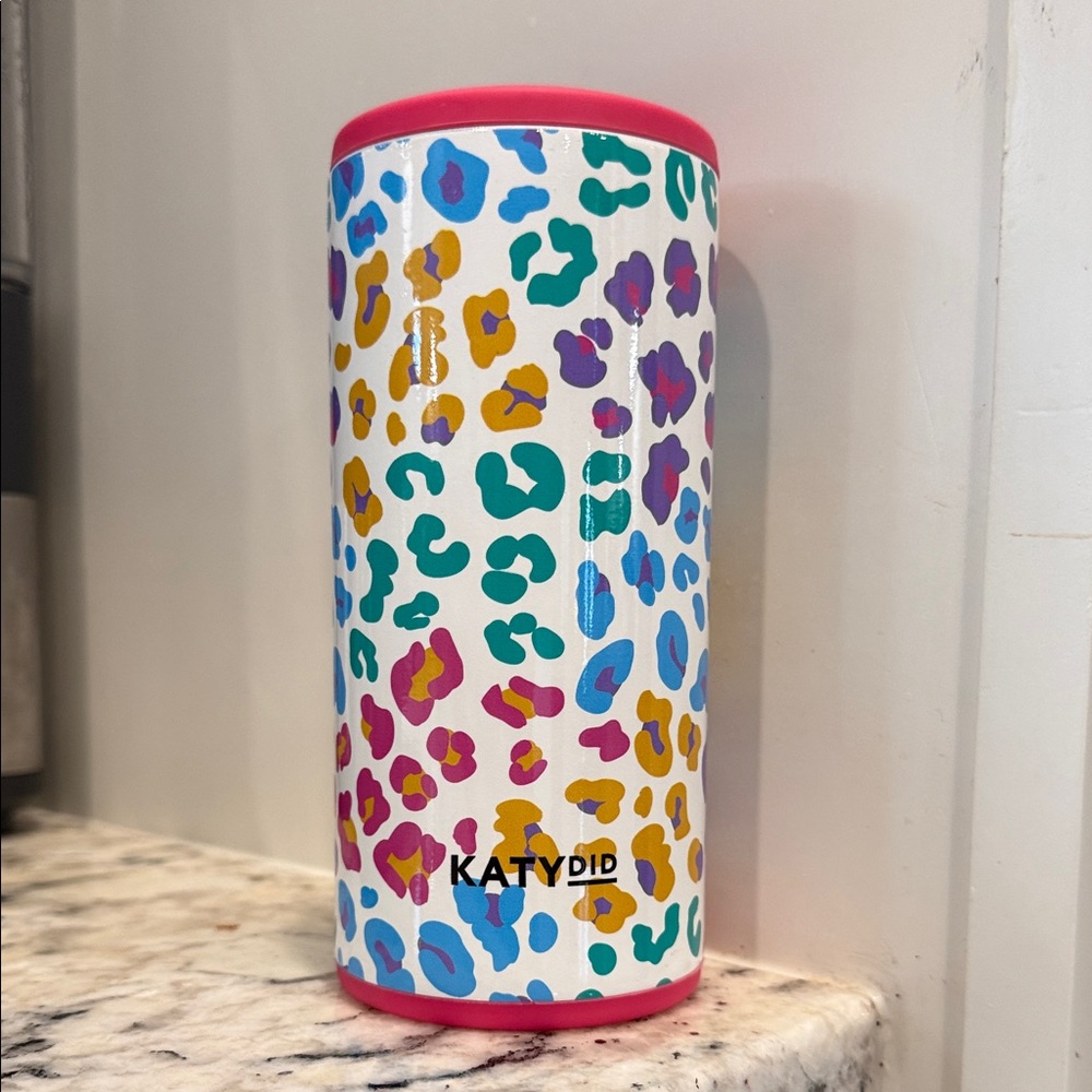 Katydid Pink-Trim Leopard Spot Insulated Tumbler